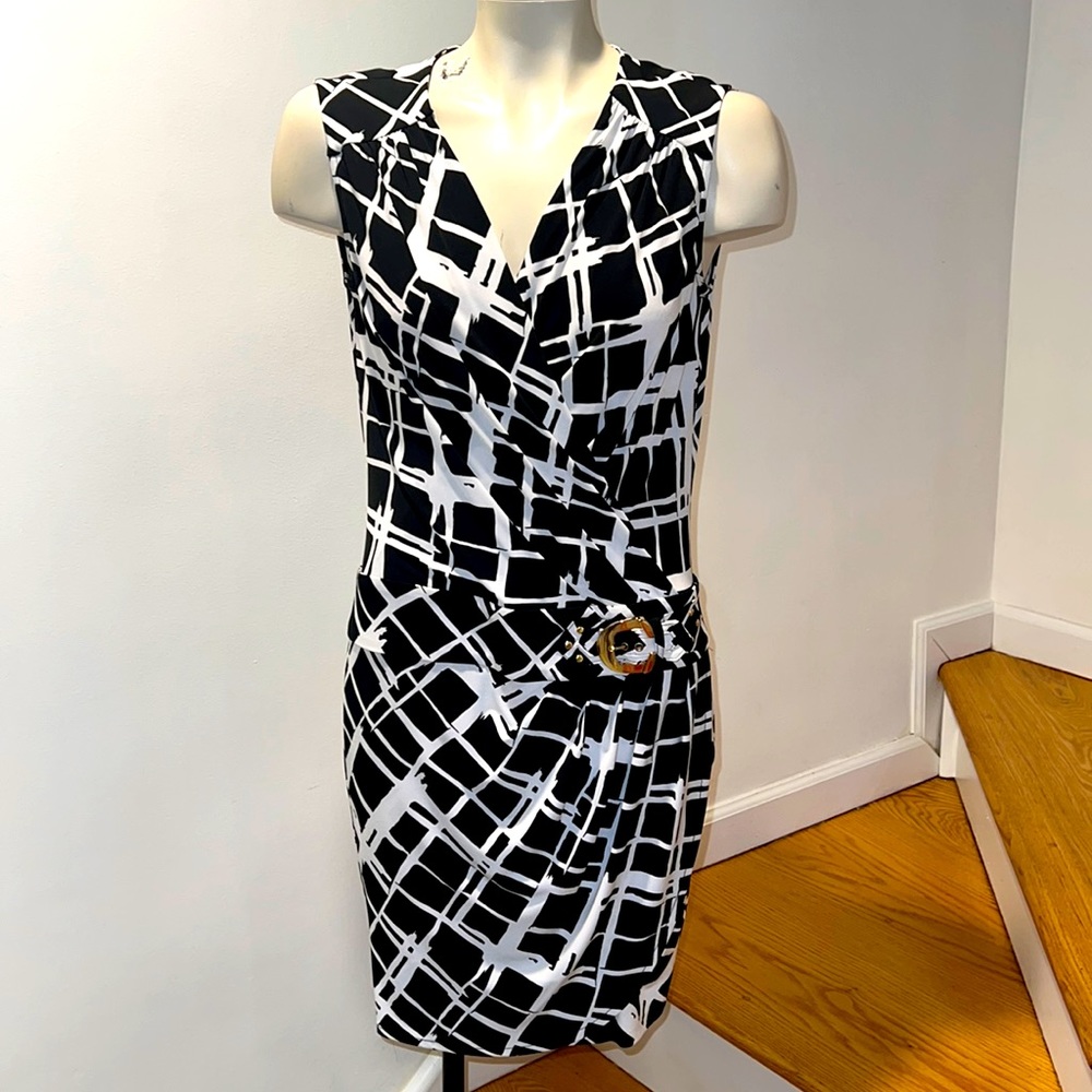 NWOT CACHE FAUX WRAP DRESS